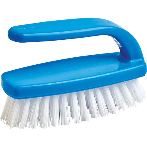 Nail Cleaning Brush, 4" L, Synthetic Bristles, Blue/White Dufferin Supply