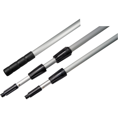 3-Piece Extension Handle, Aluminum, Telescopic, Threaded Taper Tip, 1" Diameter, 360" Length Dufferin Supply