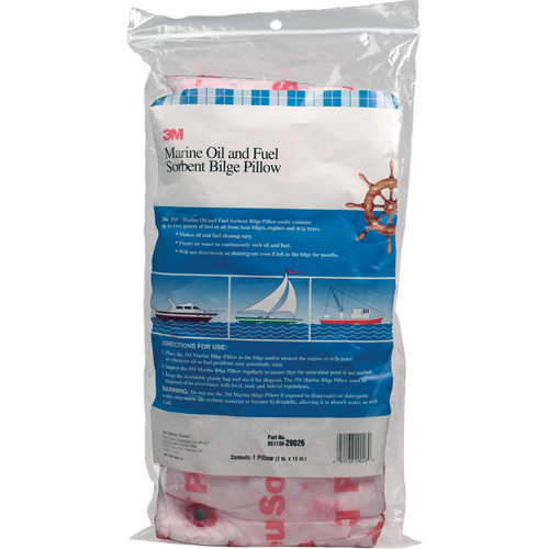 Tampon de fond de cale pour huiles et carburants nautiques, Huile seulement, 15" lo x 7" la, 12,1 gal absorption/pqt Dufferin Supply