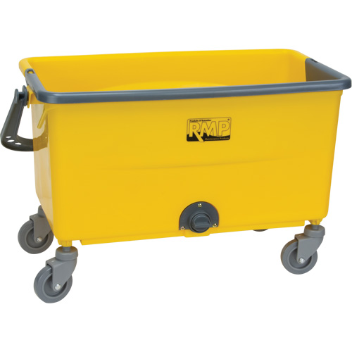 Microfibre Mop Bucket & Wringer, Strainer, 11 US Gal. (44 Quart), Yellow Dufferin Supply