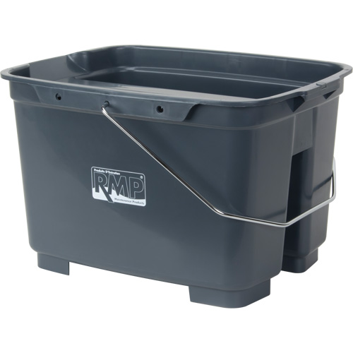 Dual Compartment Bucket, 4.75 US Gal. (19 qt.) Capacity, Grey Dufferin Supply