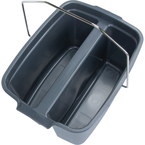 Dual Compartment Bucket, 4.75 US Gal. (19 qt.) Capacity, Grey Dufferin Supply