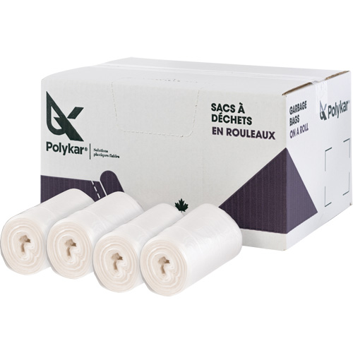 High Density Garbage Bags, Utility, 22" W x 20" L, 8 microns, Frosted, 23 L (6 Gal.) Capacity Dufferin Supply