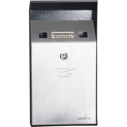 Smoking Receptacle, Wall-Mount, Stainless Steel, 1 Litre Capacity, 11-4/5" Height Dufferin Supply
