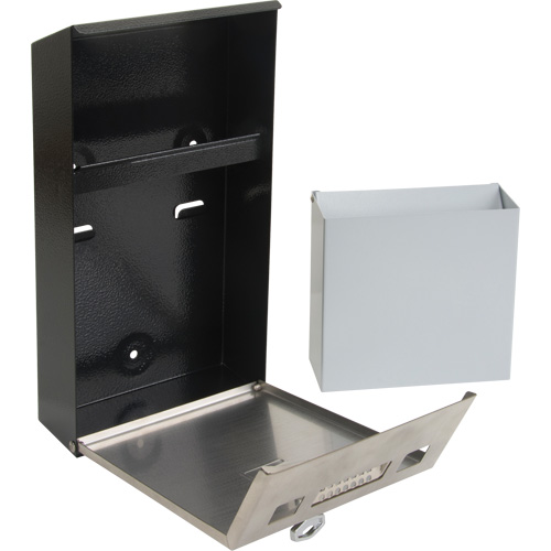 Smoking Receptacle, Wall-Mount, Stainless Steel, 1 Litre Capacity, 11-4/5" Height Dufferin Supply