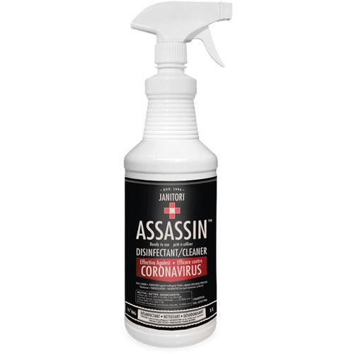 Nettoyant d&eacute;sinfectant pr&ecirc;t &agrave; l'emploi Janitori Assassin, 1 L, Bouteille &agrave; g&acirc;chette Dufferin Supply