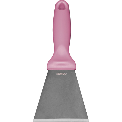 Large Stainless Steel Scraper, Pink, 3" W x 9" L Dufferin Supply