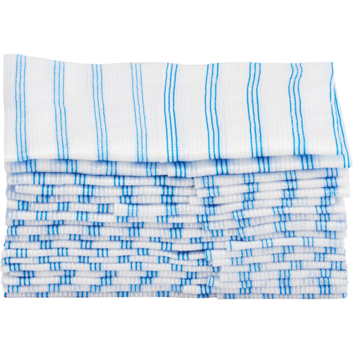 Chiffons jetables, Microfibre, Bleu/Blanc Dufferin Supply