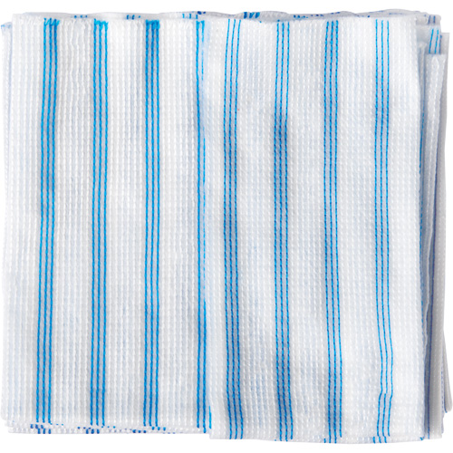 Chiffons jetables, Microfibre, Bleu/Blanc Dufferin Supply