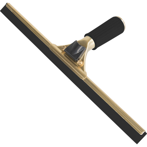 Handheld Window Squeegee, 14", Rubber, Brass Frame Dufferin Supply