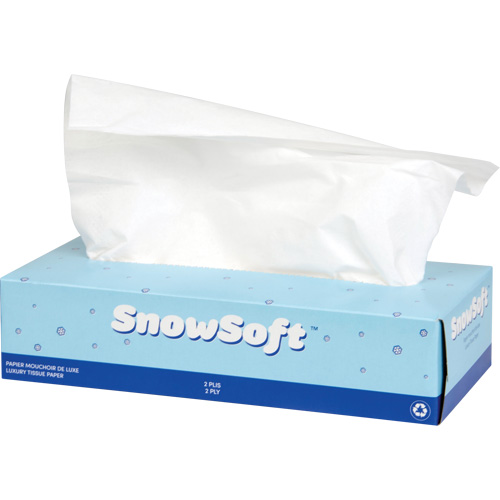 Snow Soft Premium Facial Tissue, 2 Ply, 7.4" L x 8.4" W, 100 Sheets/Box Dufferin Supply