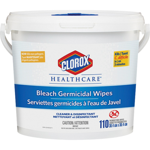 Healthcare&reg; Disinfecting Bleach Wipes, 110 Count Dufferin Supply