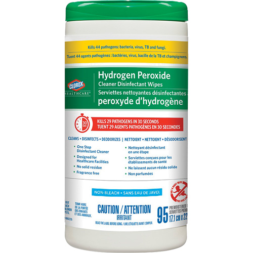 Healthcare&reg; Hydrogen Peroxide Cleaner Disinfecting Wipes, 95 Count Dufferin Supply