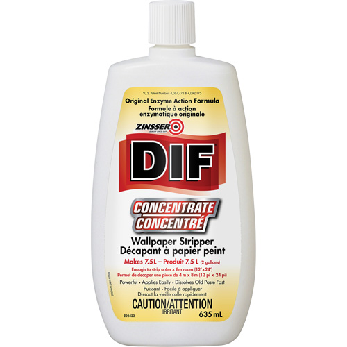D&eacute;capant &agrave; papier peint en liquide concentr&eacute; Zinsser DIF, 635 ml, Bouteille Dufferin Supply
