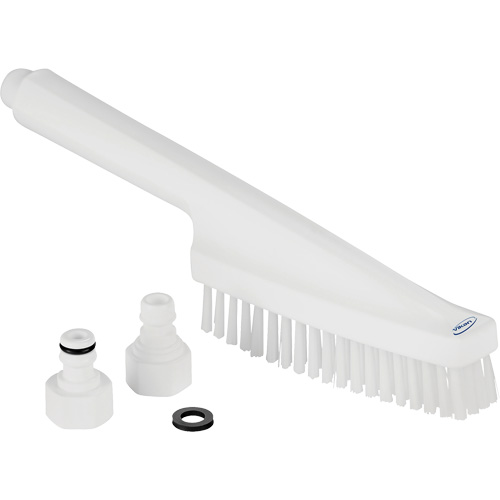 Waterfed Hand Brush, Stiff Bristles, 13" Long, White Dufferin Supply