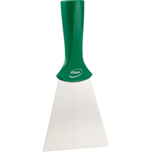 Handle-Mounted Stainless Steel Scraper, Green, 4" W x 8" L Dufferin Supply