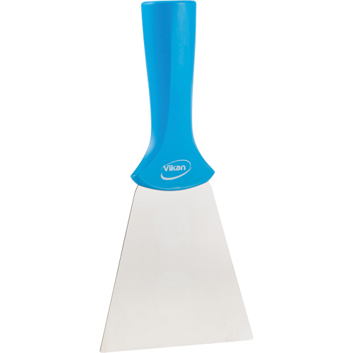 Handle-Mounted Stainless Steel Scraper, Blue, 4" W x 8" L Dufferin Supply