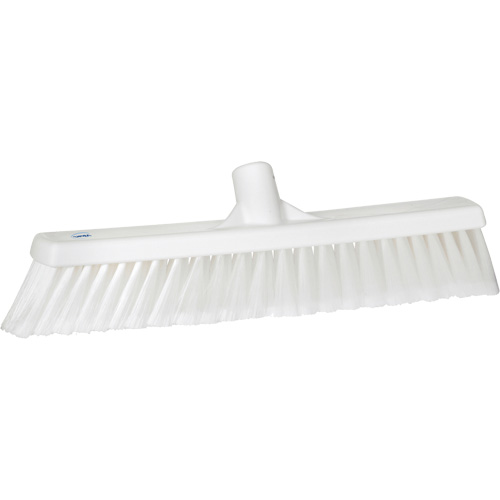 Fine Particle Push Broom, Fine/Split Bristles, 16-1/4", Polypropylene, White Dufferin Supply