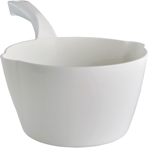 Round Bowl Scoop, Plastic, White, 64 oz. Dufferin Supply