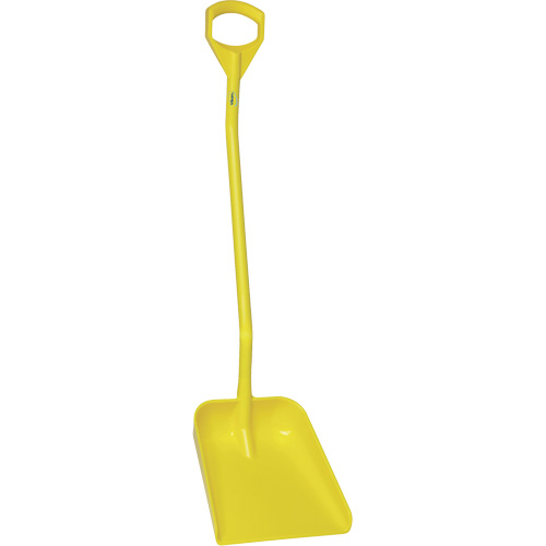 Ergonomic Large Blade Shovel, 51" Length, Plastic, Yellow Dufferin Supply