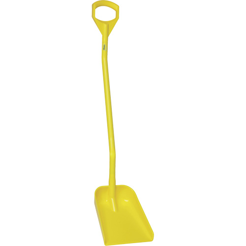 Ergonomic Small Blade Shovel, 50" Length, Plastic, Yellow Dufferin Supply