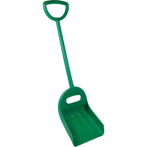 Pelle large &agrave; double prise, Lame 14" x 18", Longueur de 47-1/2", Plastique, Vert Dufferin Supply