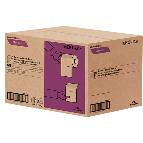 Papier hygi&eacute;nique Pro Select, 2 Pli, 500 Feuilles/Rouleu, Blanc Dufferin Supply