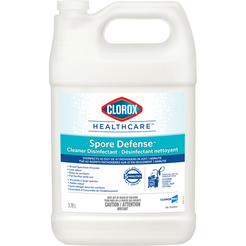 D&eacute;sinfectant nettoyant Clorox Healthcare Spore Defense, 3,78 L, Cruche Dufferin Supply