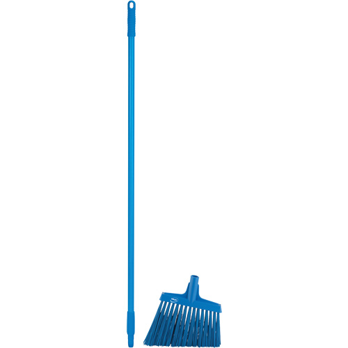 T&ecirc;te &agrave; balai en angle avec manche en m&eacute;tal, Crins Extra-ferme, 12", Polyester, Bleu Dufferin Supply