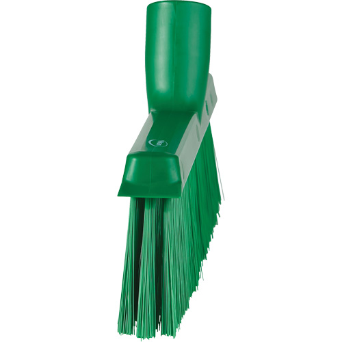 Balai biseaut&eacute; avec pas de vis inclin&eacute;, Crins Moyen, 10", Polyester, Vert Dufferin Supply