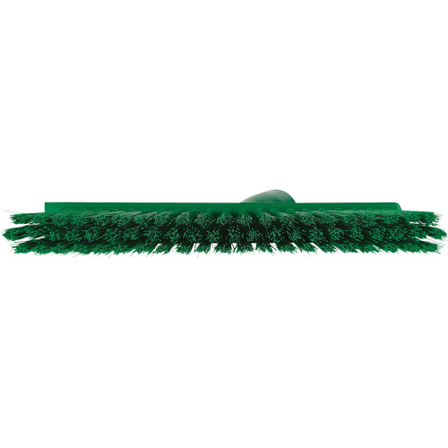Balai biseaut&eacute; avec pas de vis inclin&eacute;, Crins Moyen, 10", Polyester, Vert Dufferin Supply