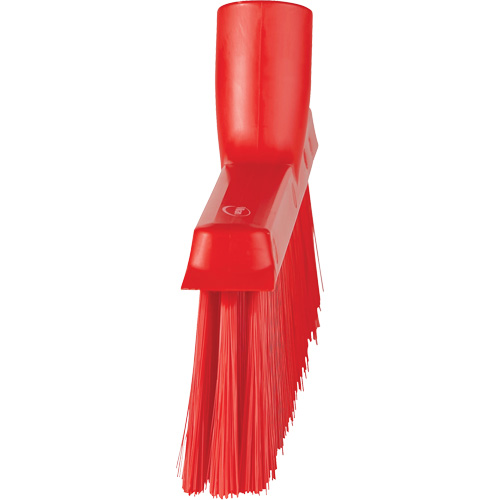 Balai biseaut&eacute; avec pas de vis inclin&eacute;, Crins Moyen, 10", Polyester, Rouge Dufferin Supply