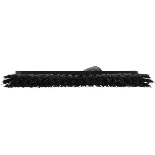 Dustpan Broom with Angled Thread, Medium Bristles, 10", Polyester, Black Dufferin Supply