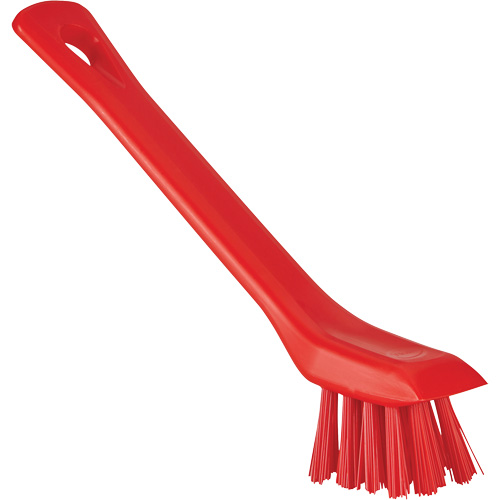Brush with Scraping Edge, Stiff Bristles, 6" Long, Red Dufferin Supply