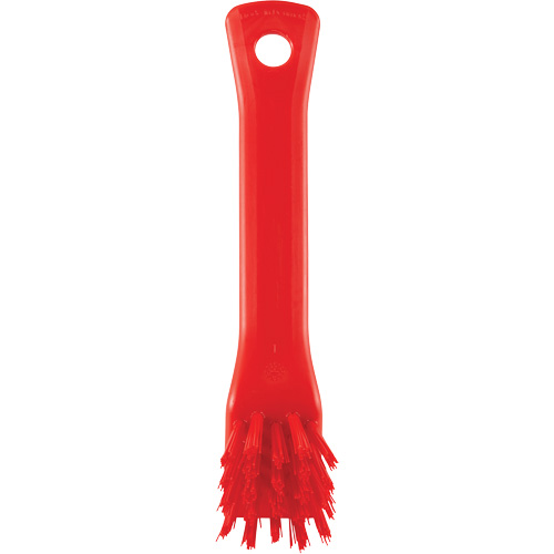 Brush with Scraping Edge, Stiff Bristles, 6" Long, Red Dufferin Supply