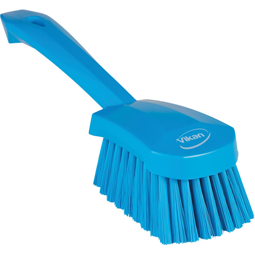 Brosse &agrave; r&eacute;curer avec manche court, Soies Doux, Longueur de 10-1/2", Bleu Dufferin Supply