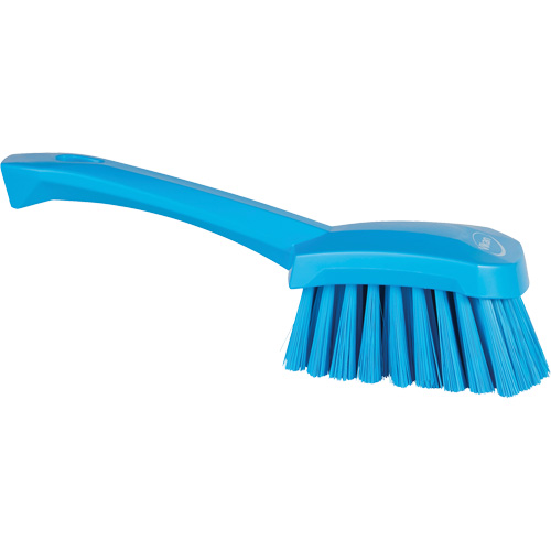 Brosse &agrave; r&eacute;curer avec manche court, Soies Doux, Longueur de 10-1/2", Bleu Dufferin Supply