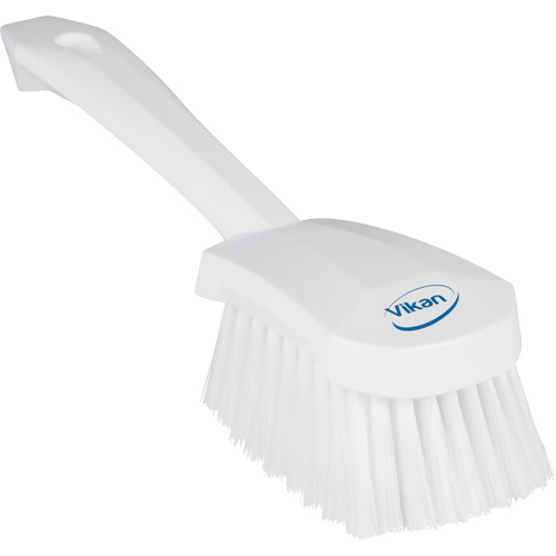 Brosse &agrave; r&eacute;curer avec manche court, Soies Doux, Longueur de 10-1/2", Blanc Dufferin Supply