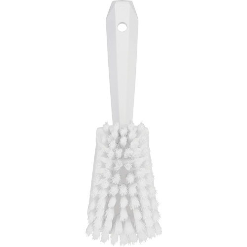 Brosse &agrave; r&eacute;curer avec manche court, Soies Doux, Longueur de 10-1/2", Blanc Dufferin Supply