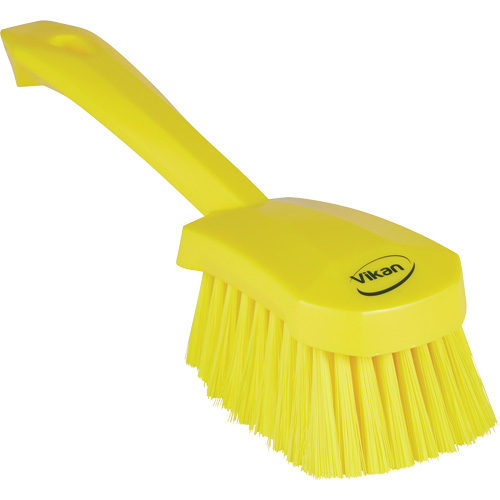 Brosse &agrave; r&eacute;curer avec manche court, Soies Doux, Longueur de 10-1/2", Jaune Dufferin Supply