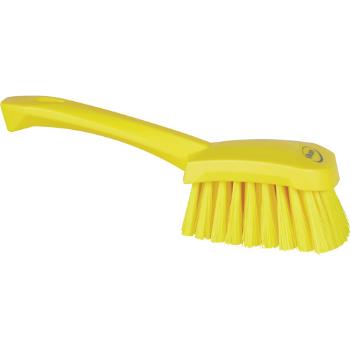 Brosse &agrave; r&eacute;curer avec manche court, Soies Doux, Longueur de 10-1/2", Jaune Dufferin Supply