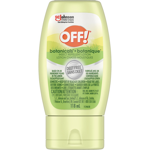 Off!&reg; Botanicals&reg; Insect Repellent, DEET Free, Lotion, 118 g Dufferin Supply