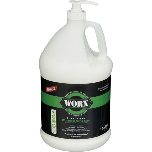 Power Clean Waterless Hand Soap, Liquid, 3.78 L, Unscented Dufferin Supply