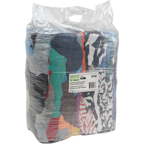 Recycled Material Wiping Rags, Cotton, Mix Colours, 25 lbs. Dufferin Supply