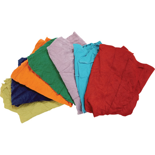 Recycled Material Wiping Rags, Cotton, Mix Colours, 25 lbs. Dufferin Supply