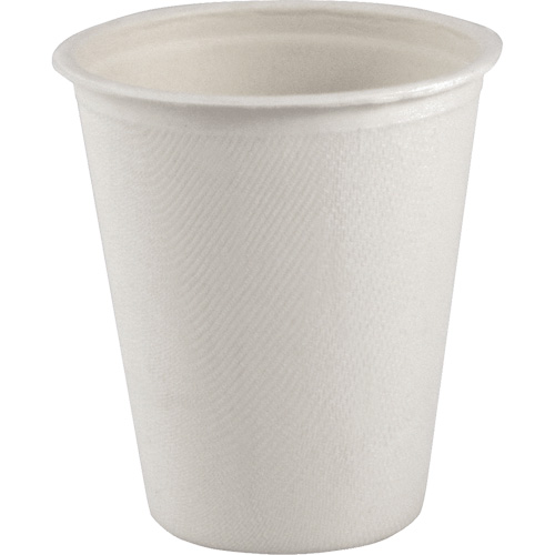 Gobelet compostable &agrave; paroi unique pour boisson chaude, Papier, 8 oz, Blanc Dufferin Supply