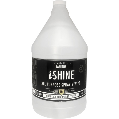Nettoyant polyvalent &agrave; vaporiser et essuyer Janitori i-Shine, 4 L, Cruche Dufferin Supply