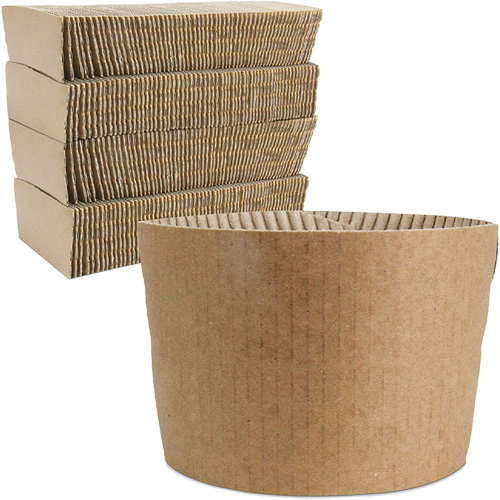Manchons Kraft pour gobelet de caf&eacute;, Papier, 12 oz - 20 oz, Brun Dufferin Supply