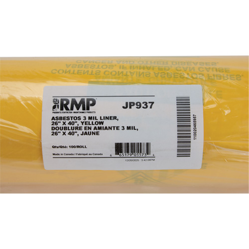 Doublures pour d&eacute;chets dangereux, Amiante, 40" lo x 26" la, 3 mils Dufferin Supply