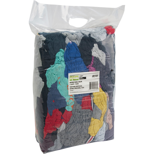 Recycled Material Wiping Rags, Cotton, Mix Colours, 10 lbs. Dufferin Supply